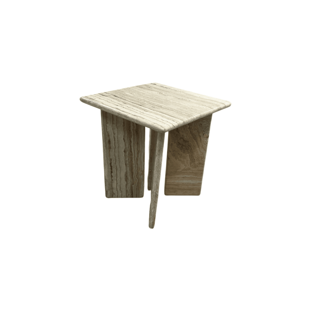 The Citizenry Amata Travertine Side Table - Thumbnail 2