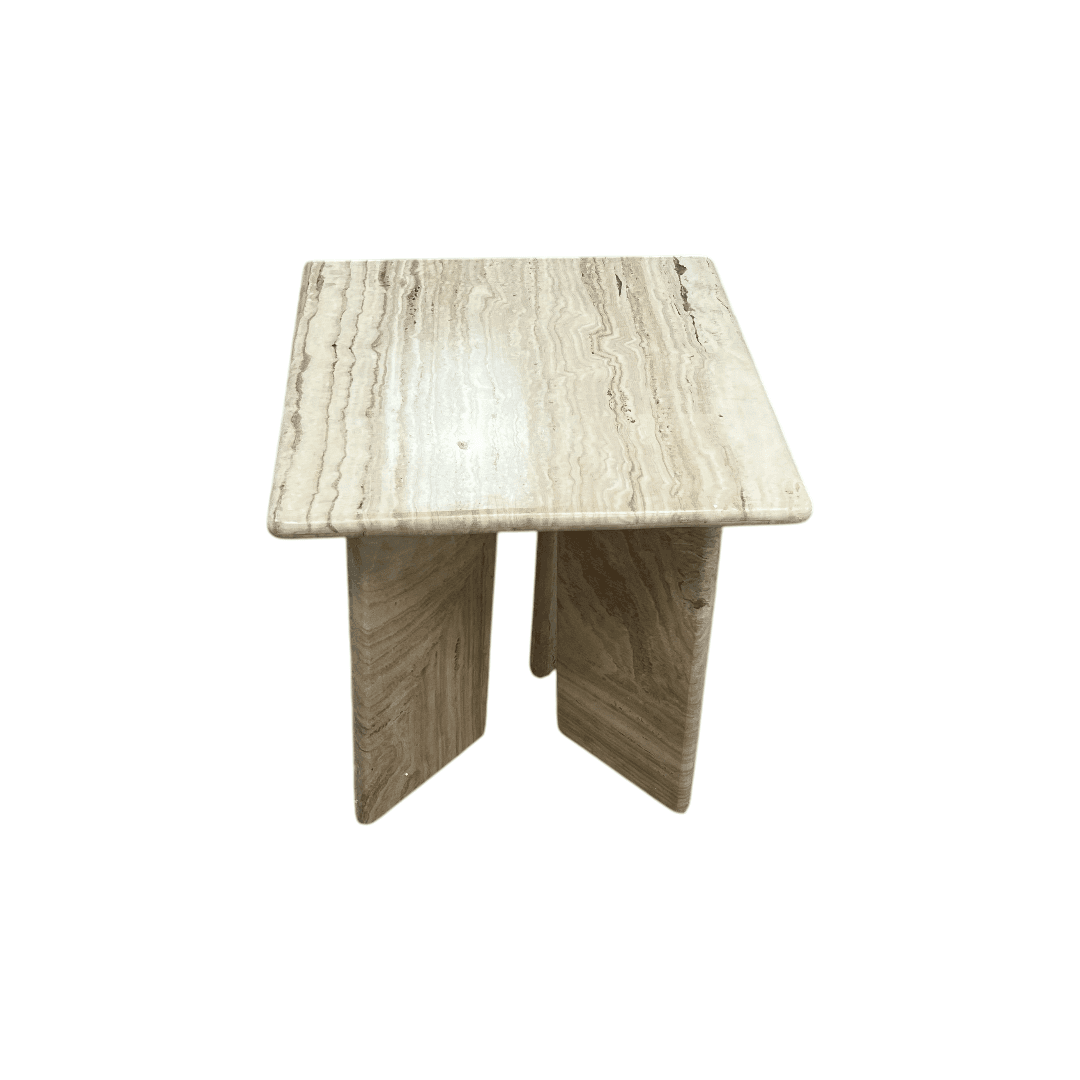 The Citizenry Amata Travertine Side Table - Thumbnail 3