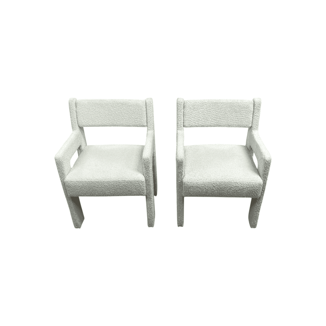 Sun At Six Morel Fabric Armchair Set of 2 - Image 1