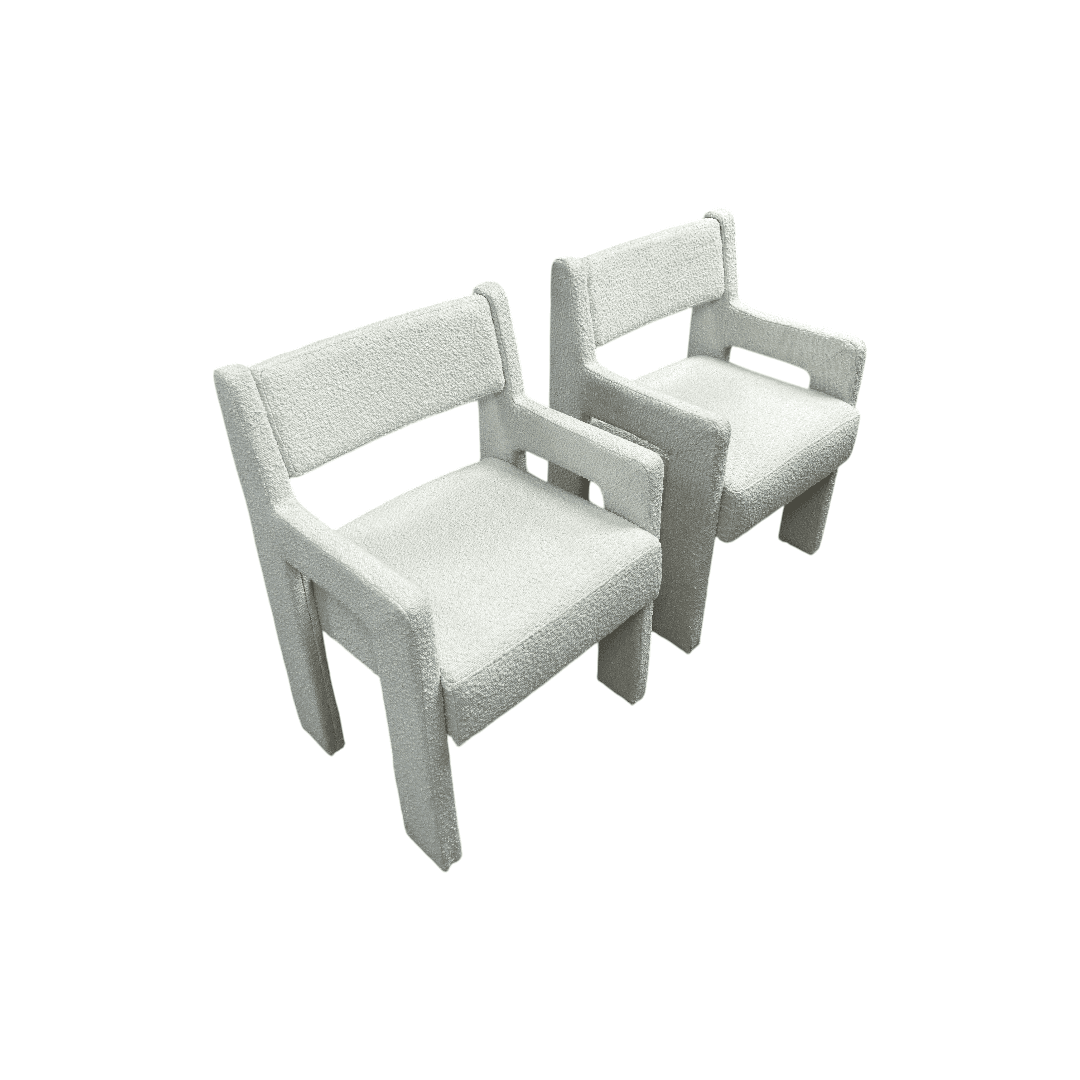 Sun At Six Morel Fabric Armchair Set of 2 - Thumbnail 7