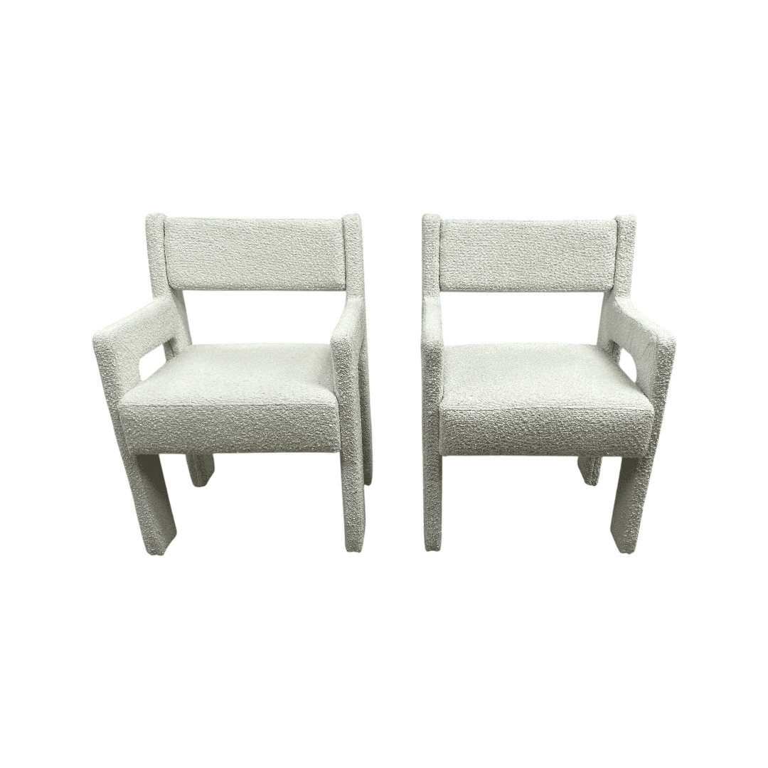 Sun At Six Morel Fabric Armchair Set of 2 - Thumbnail 3