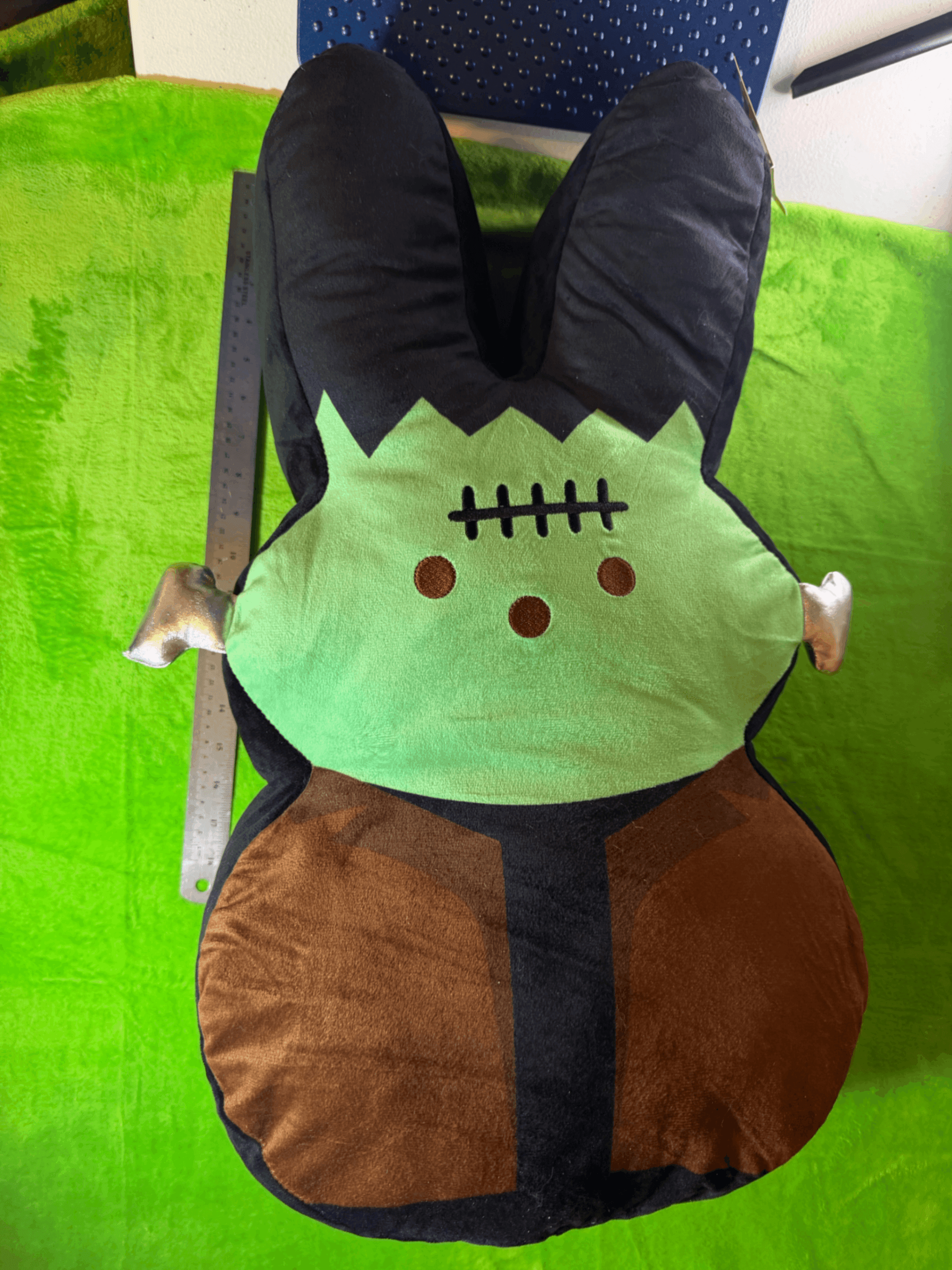 Peeps Plush Frankenstein Pillow 24 Inch Halloween Decor - Thumbnail 2