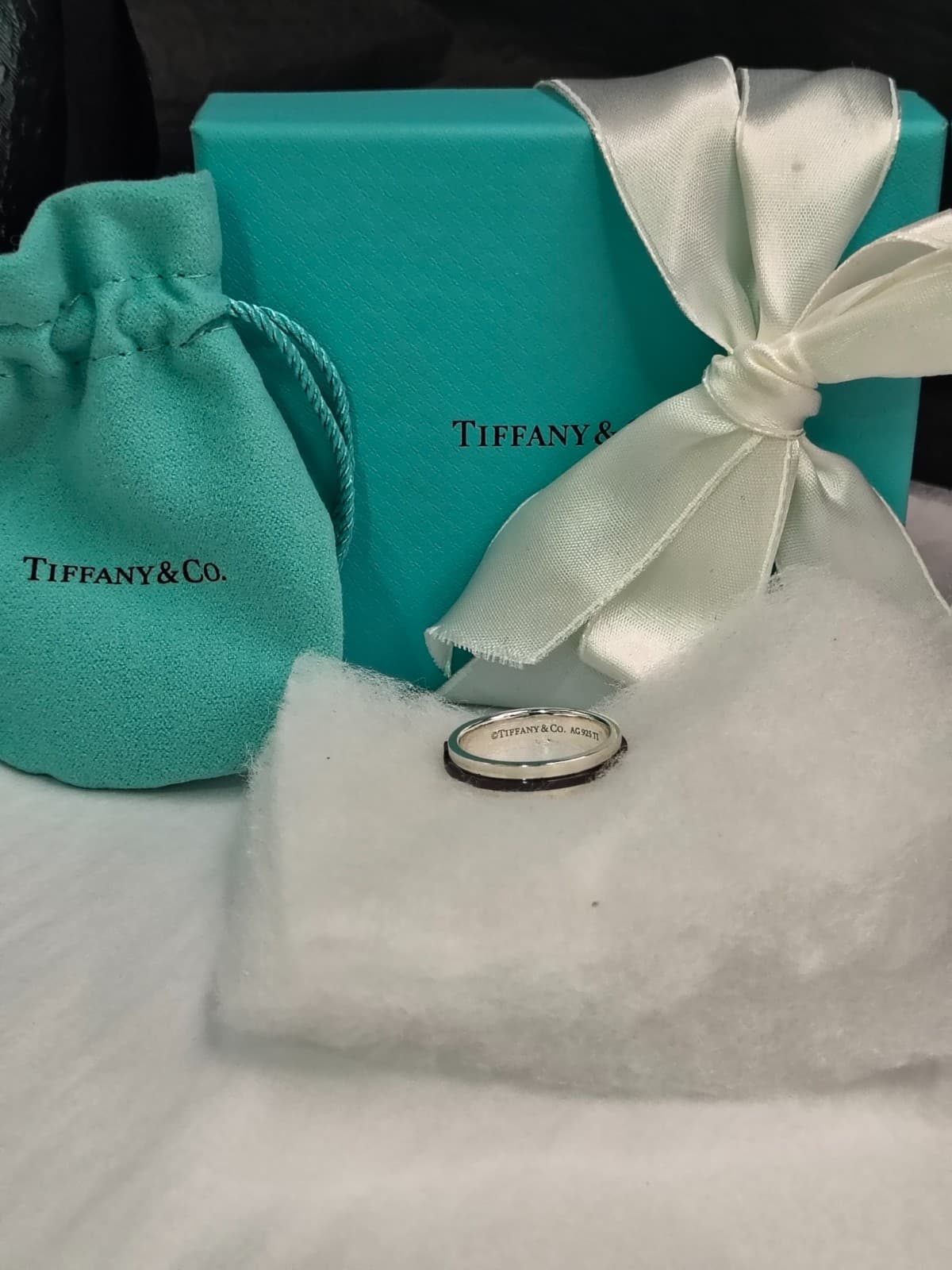 Tiffany & Co. Gent's Silver Ring 925 Silver 6.41g Size:9.5 (GJE003713) - Image 1