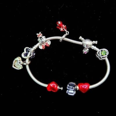Pandora Synthetic Cubic Zirconia Silver-Stone Bracelet 925 Silver 49 (GJE000212) - Image 1
