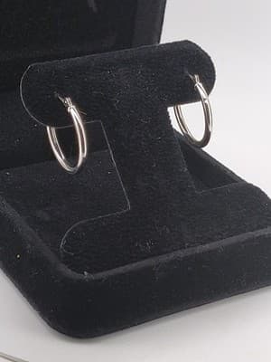 Gold Earrings 14K White Gold 0.84g (I-250) - Thumbnail 6