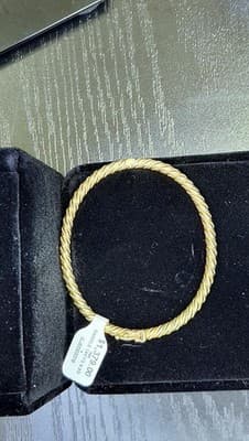 Gold Bangle Bracelet 14K Yellow Gold 9.8g (GJE003316) - Thumbnail 7