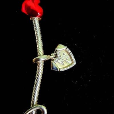 Pandora Synthetic Cubic Zirconia Silver-Stone Bracelet 925 Silver 49 (GJE000212) - Thumbnail 4