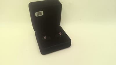 Amethyst Gold-Stone Earrings 14K Yellow Gold 0.82g (GJE000513) - Thumbnail 5