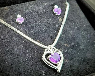 Amethyst Silver-Stone Misc. 925 Silver 4.6g (I-196) - Thumbnail 2