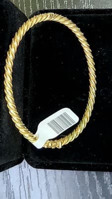 Gold Bangle Bracelet 14K Yellow Gold 9.8g (GJE003316) - Thumbnail 9