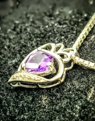 Amethyst Silver-Stone Misc. 925 Silver 4.6g (I-196) - Thumbnail 3