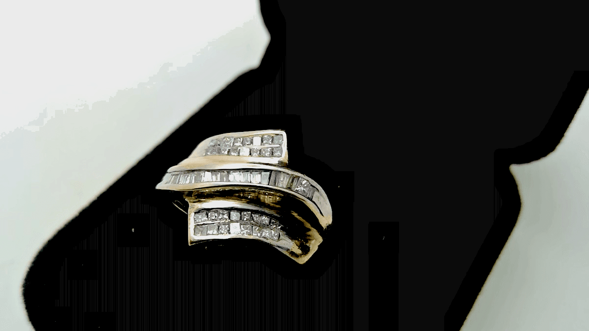 Lady's Gold-Diamond Anniversary Ring 31 Diamonds .93 Carat T.W. 10K (GJE003218) - Thumbnail 4