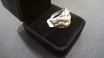 Lady's Silver Ring 925 Silver 6g Size:5.75 (I-289) - Thumbnail 4
