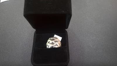 Lady's Silver Ring 925 Silver 6g Size:5.75 (I-289) - Thumbnail 2