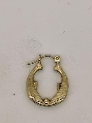 Gold Earrings 14K Yellow Gold 1.3g (GJE000588) - Thumbnail 5