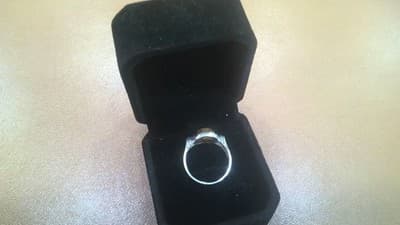 Synthetic Amber Unisex Silver & Stone Ring 925 Silver 3.6g Size:7.75 (GJE003568) - Thumbnail 5