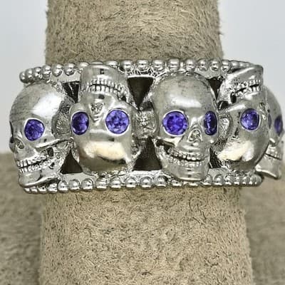 Amethyst Unisex Silver & Stone Ring 925 Silver 6.7g Size:6 (GJE000119) - Thumbnail 5