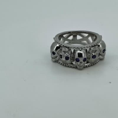 Amethyst Unisex Silver & Stone Ring 925 Silver 6.7g Size:6 (GJE000119) - Thumbnail 9