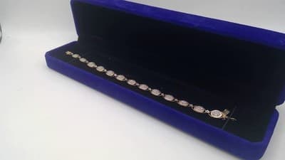 Gold-Diamond Bracelet 130 Diamonds 1.30 Carat T.W. 10K Yellow Gold 6 (GJE003539) - Thumbnail 3