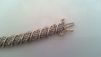Gold-Diamond Bracelet 382 Diamonds 7.64 Carat T.W. 10K Yellow Gold 1 (GJE000271) - Thumbnail 2