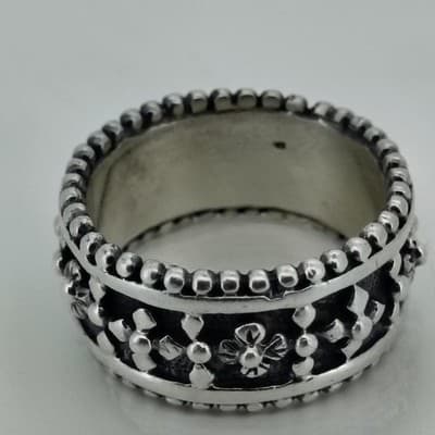 Unisex Silver Ring 925 Silver 7.8g Size:6 (GJE000529) - Thumbnail 8