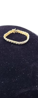 Gold-Diamond Bracelet 382 Diamonds 7.64 Carat T.W. 10K Yellow Gold 1 (GJE000271) - Thumbnail 9