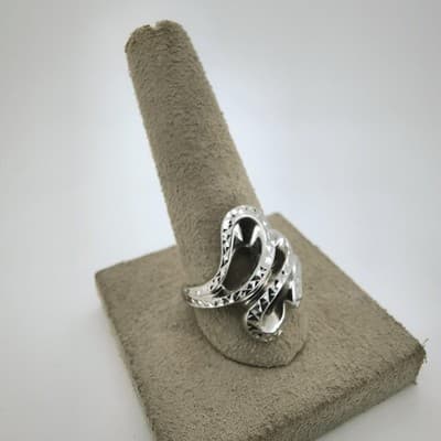 Unisex Silver Ring 925 Silver 5.5g Size:8 (GJE000528) - Thumbnail 11