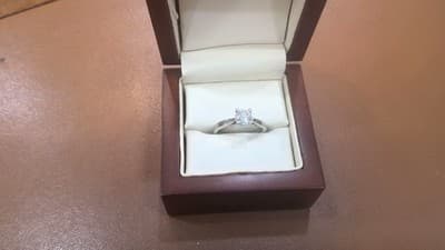 Lady's Platinum-Diamond Solitaire .70 CT. 999 Platinum 5.08g Size:5. (GJE003614) - Thumbnail 2