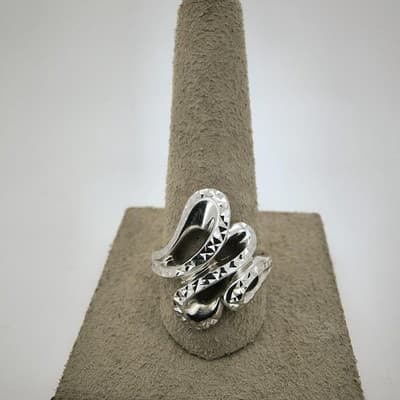 Unisex Silver Ring 925 Silver 5.5g Size:8 (GJE000528) - Thumbnail 12