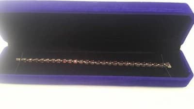 Almandine Garnet Silver-Stone Bracelet 925 Silver 2.36g (GJE003553) - Thumbnail 2