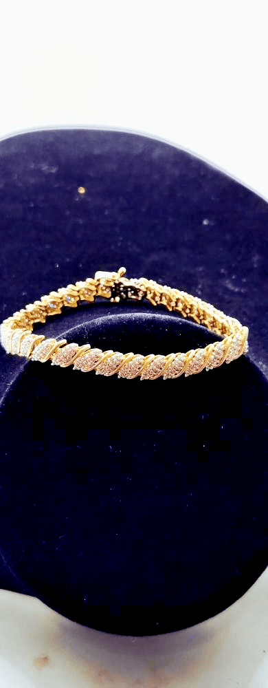 Gold-Diamond Bracelet 382 Diamonds 7.64 Carat T.W. 10K Yellow Gold 1 (GJE000271) - Thumbnail 8