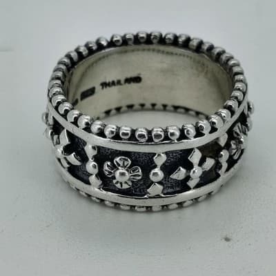 Unisex Silver Ring 925 Silver 7.8g Size:6 (GJE000529) - Thumbnail 9