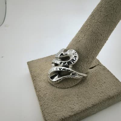 Unisex Silver Ring 925 Silver 5.5g Size:8 (GJE000528) - Thumbnail 7