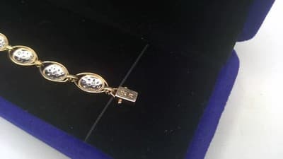 Gold-Diamond Bracelet 130 Diamonds 1.30 Carat T.W. 10K Yellow Gold 6 (GJE003539) - Thumbnail 4