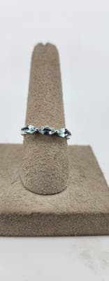 Paraiba Tourmaline Lady's Silver & Stone Ring 925 Silver 1.8g Size:6 (I-135) - Thumbnail 5