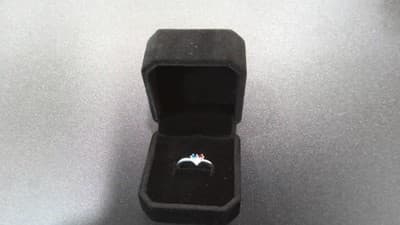 Aquamarine Lady's Silver & Stone Ring 925 Silver 1.7g Size:6.5 (GJE000051) - Thumbnail 3