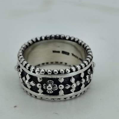 Unisex Silver Ring 925 Silver 7.8g Size:6 (GJE000529) - Thumbnail 7