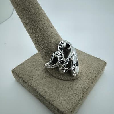 Unisex Silver Ring 925 Silver 5.5g Size:8 (GJE000528) - Thumbnail 8