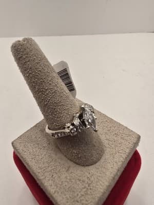 ENGAGEMENT RING: 6.03G 14K-W/G, CTW MARQUISE CUT DIAMOND , TCW 3.10, SIZE 6.75 - Thumbnail 6