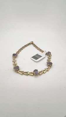 Amethyst Gold-Stone Bracelet 14K Yellow Gold 5.05g (GJE003541) - Thumbnail 9