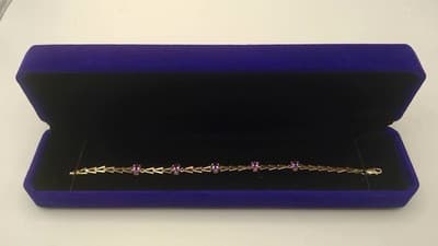 Amethyst Gold-Stone Bracelet 14K Yellow Gold 5.05g (GJE003541) - Thumbnail 3