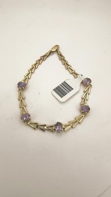 Amethyst Gold-Stone Bracelet 14K Yellow Gold 5.05g (GJE003541) - Thumbnail 12