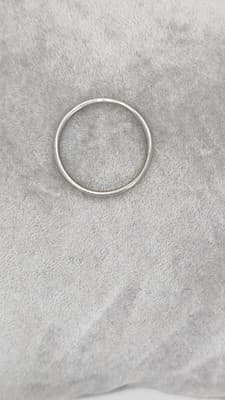 Unisex Gold Ring 10K White Gold 0.87g Size:5 (GJE000806) - Thumbnail 3