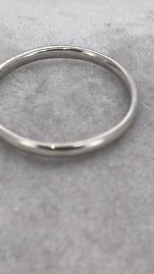 Unisex Gold Ring 10K White Gold 0.87g Size:5 (GJE000806) - Thumbnail 5