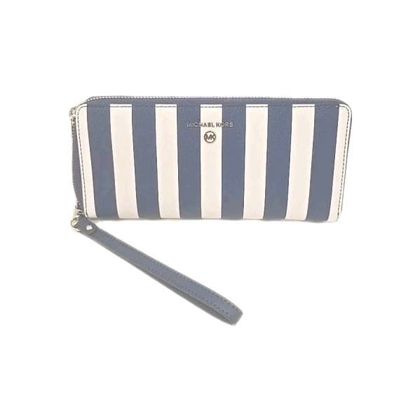 New Michael Kors Wallet Purse Coin Purse Jet Set Charm Continental Cobalt Blue - Thumbnail 14