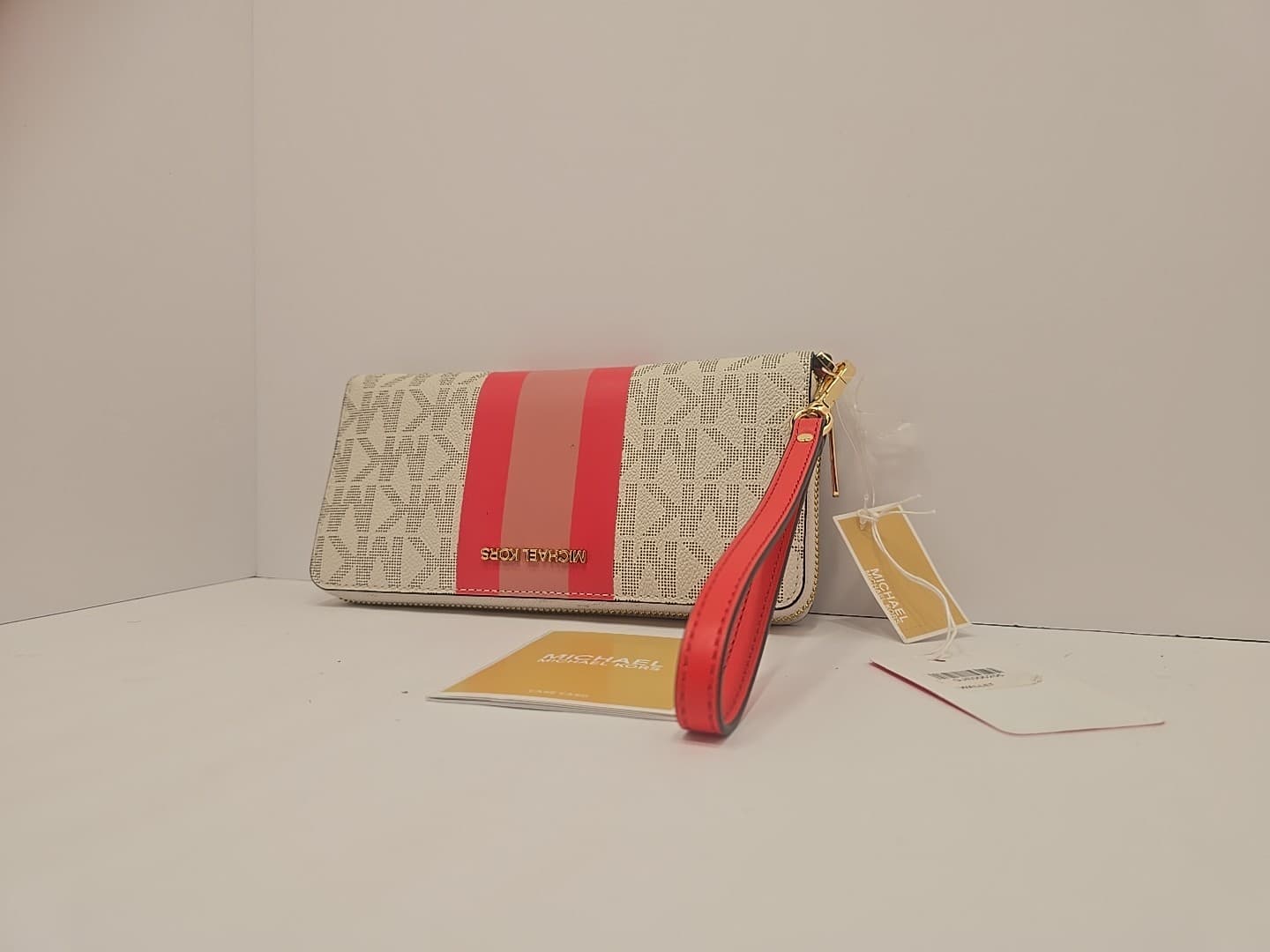 MICHAEL KORS CENTER STRIPE CONTINENTAL TRAVEL WALLET NEW WITH TAG - Thumbnail 8