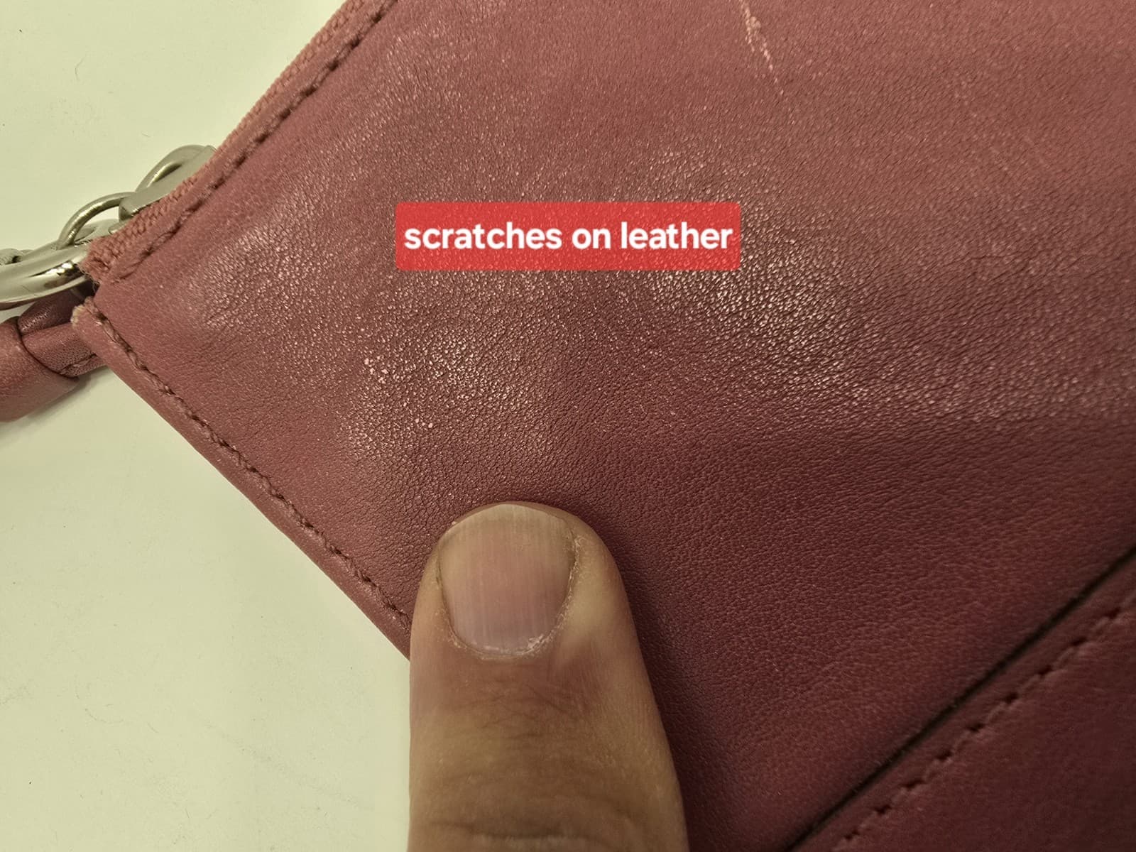 Coach Pink Leather Clutch Zipper Wristlet rectangular, wrist Strap, lined fabric - Thumbnail 7