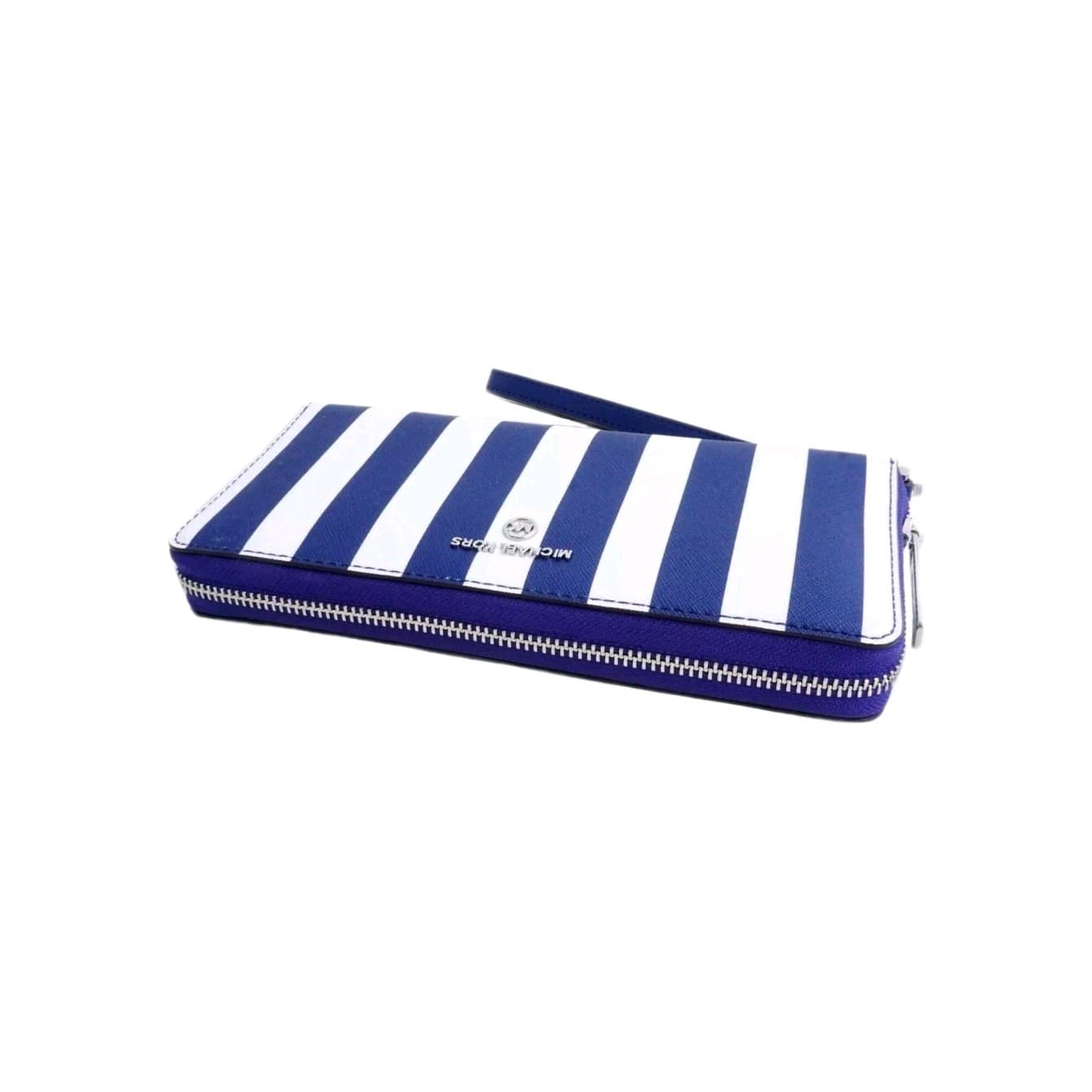 New Michael Kors Wallet Purse Coin Purse Jet Set Charm Continental Cobalt Blue - Thumbnail 5
