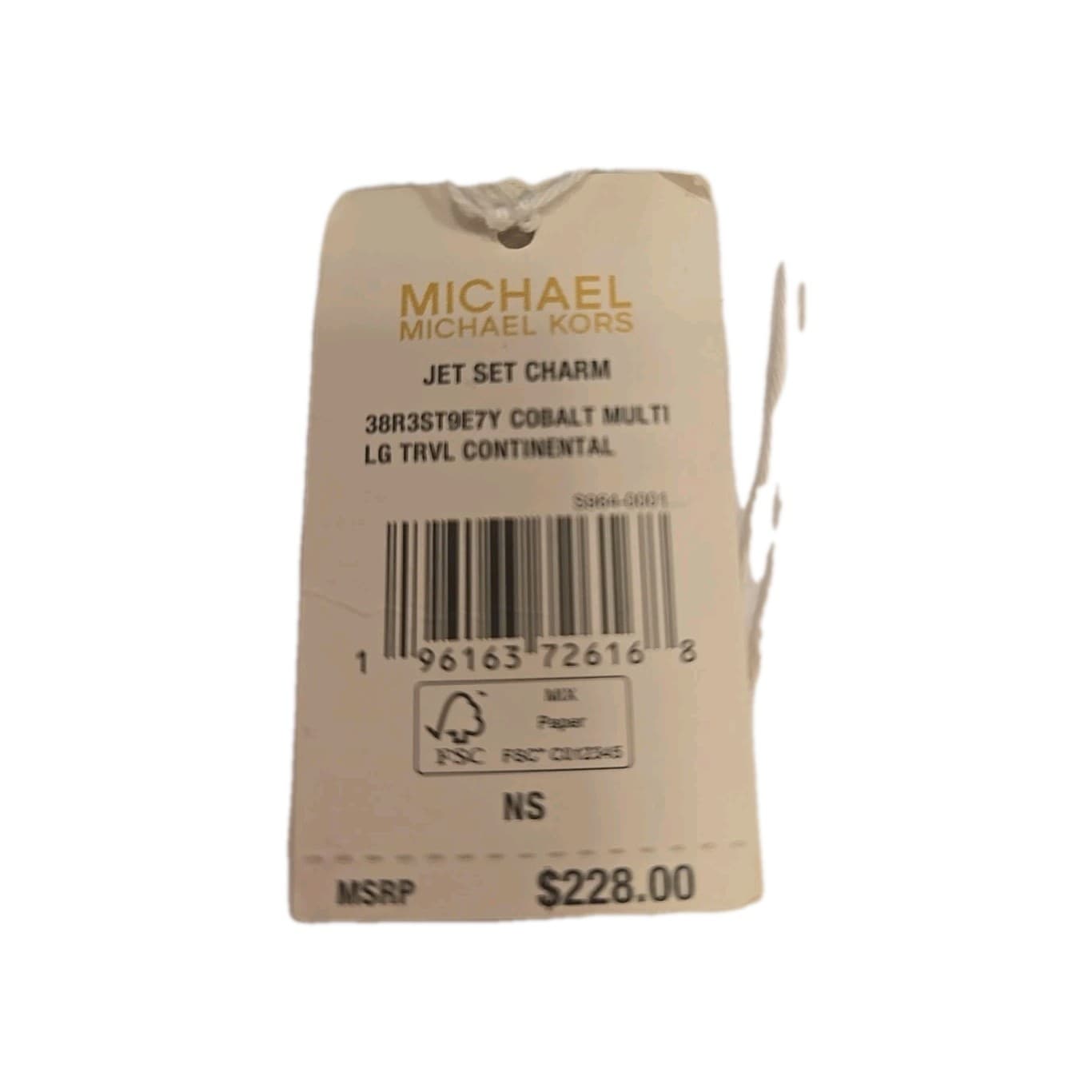 New Michael Kors Wallet Purse Coin Purse Jet Set Charm Continental Cobalt Blue - Thumbnail 3