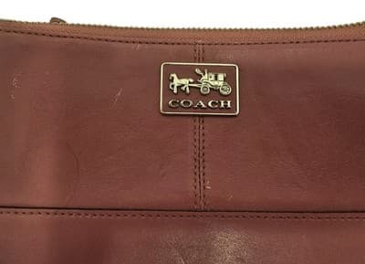 Coach Pink Leather Clutch Zipper Wristlet rectangular, wrist Strap, lined fabric - Thumbnail 6